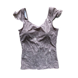 Women's Brynn & Brooke Swimsuit Top M Brown White